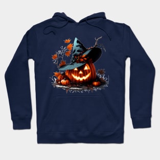 Witch's hat on pumpkin Hoodie